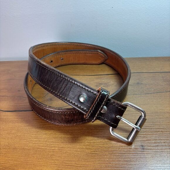A Better Belt USA Mens 36 Brown Thick Sturdy Gun Belt Hand Made in Texas, USA - Picture 1 of 7